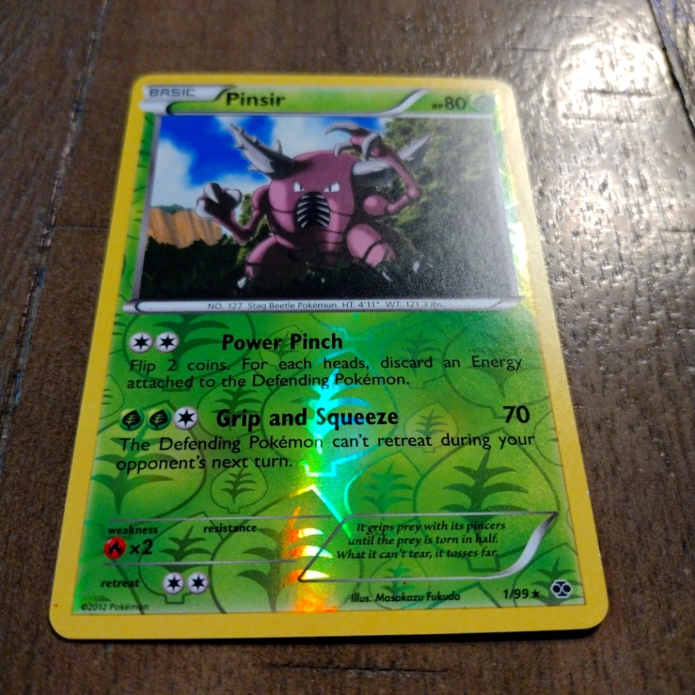 Pinsir - 1/99 - Rare Reverse Foil new Next Destinies Reverse Foil NQH.